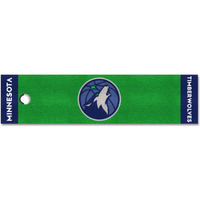 Fanmats Home Indoor Sports Team Logo Minnesota Timberwolves Putting Green Runner Mat 18"x72"