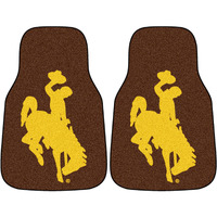 University of Wyoming 2-pc Printed Carpet Car Mat Set 18"x27"