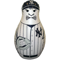Fremont Die MLB New York Yankees Bop Bag Inflatable Punching Bag, 40" Tall, 40" Tall, Team Colors