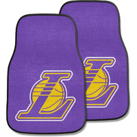 FANMATS Sports Team Logo National Basketball Association Los Angeles Lakers 2 - Piece Carpeted Car Mats 18"x27"