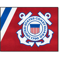 FANMATS 9552 U.S. Coast Guard All-Star Mat | Red | 33.75"x42.5" | U.S. Coast Guard Official Logo