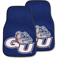 FANMATS 5177 Gonzaga Bulldogs Front 2-Piece Team Logo Carpet Car Mat Set, Front Row Automotive Floor Mats, Non-Slip Backing, Team Colors