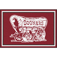 University of Oklahoma Sonners Wagon 5ft. x 8 ft. Plush Area Rug