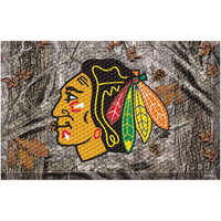 FANMATS 19135 Chicago Blackhawks Rubber Scraper Door Mat, Camo Color
