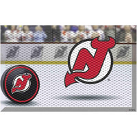 FANMATS 19156 New Jersey Devils Rubber Scraper Door Mat