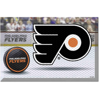 FANMATS 19164 Philadelphia Flyers Rubber Scraper Door Mat