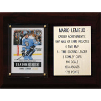 C&I Collectables NHL Pittsburgh Penguins Mario Lemieux Career Stat Plaque, 6" x 8", Brown
