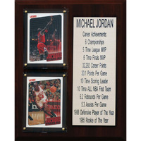 NBA Chicago Bulls Michael Jordan Career Stat Plaque, 8" x 10", Brown