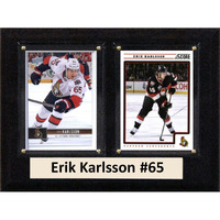C&I Collectables NHL Ottawa Senators NHL 6"X8" Erik Karlsson Owatto Senators Two Card Plaque, Brown, N/A