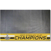 FANMATS 18250 Pittsburgh Penguins 2017 Stanley Cup Champs Grill Mat, Team Color - Deck Patio Protective Mat | Oil, flame, and UV resistant