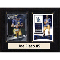 C&I Collectables NCAA Delaware Fightin' Blue Hens Men's Joe Flacco Two Card Plaque, Brown, 6"X8"