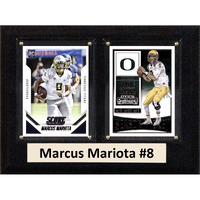 C&I Collectables NCAA Oregon Ducks Men's Marcus Mariota Two Card Plaque, Brown, 6"X8"