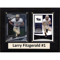 C&I Collectables NCAA Pittsburgh Panthers Men's Larry Fitzgerald Two Card Plaque, Brown, 6"X8"