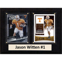 C&I Collectables NCAA Tennessee Volunteers Men's Jason Witten Two Card Plaque, Brown, 6"X8"