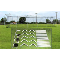 Cimarron Sports Outdoor Practice 55x12x12#24 Batting Cage & Frame Corners