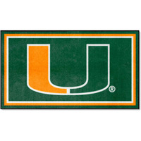FANMATS 19775 NCAA Miami Hurricanes 3ft. x 5ft. Plush Area Rug | Sports Fan Area Rug, Home Decor Rug and Tailgating Mat