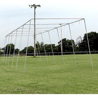 Cimarron Sports Outdoor Practice 55x12x12 1-1/2" Batting Cage Frame Corners - 10 Poles Not Included