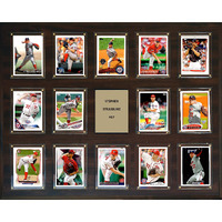 C&I Collectables MLB Los Angeles Angels Plaque, Brown, 16"x20"