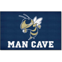 FANMATS 23998 Georgia Tech Yellow Jackets Man Cave UltiMat Rug - 5ft. x 8ft. | Sports Fan Area Rug, Home Decor Rug and Tailgating Mat - "Buzz" Logo, Navy
