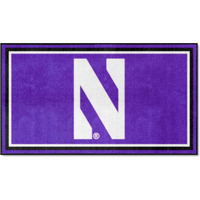FANMATS 26938 NCAA Northwestern Wildcats 3ft. x 5ft. Plush Area Rug | Sports Fan Area Rug, Home Decor Rug and Tailgating Mat