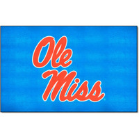FANMATS 27221 Ole Miss Rebels Ulti-Mat Rug - 5ft. x 8ft. | Sports Fan Area Rug, Home Decor Rug and Tailgating Mat - Alternate Light Blue and "Ole Miss" Script Logo