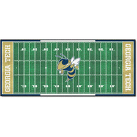 FANMATS 24007 NCAA - Georgia Tech Yellow Jackets Field Runner Rug - 30in. x 72in. - "Buzz" Logo
