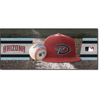 FANMATS 29007 Arizona Diamondbacks Baseball Runner Rug - 30in. x 72in. | Sports Fan Area Rug Mat and Tailgating Mat - Diamondbacks Away Team Design