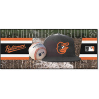 FANMATS 29215 Baltimore Orioles Baseball Runner Rug - 30in. x 72in. | Sports Fan Area Rug Mat and Tailgating Mat - Baltimore Away Team Design