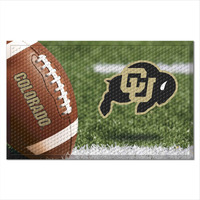 FANMATS 32887 University of Colorado Rubber Scraper Door Mat