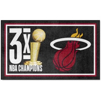 FANMATS 35108 Miami Heat 3ft. x 5ft. Plush Area Rug