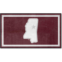 FANMATS 35759 Mississippi State Bulldogs 3ft. x 5ft. Plush Area Rug