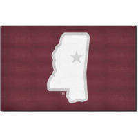FANMATS 35770 Mississippi State Bulldogs Ulti-Mat Rug - 5ft. x 8ft. | Sports Fan Area Rug, Home Decor Rug and Tailgating Mat