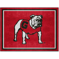 FANMATS 35694 Georgia Bulldogs 8ft. x 10 ft. Plush Area Rug