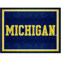 FANMATS 36687 Michigan Wolverines 8ft. x 10 ft. Plush Area Rug