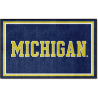 FANMATS 36685 Michigan Wolverines 4ft. x 6ft. Plush Area Rug