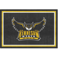 FANMATS 37711 Kennesaw State Owls 5ft. x 8 ft. Plush Area Rug