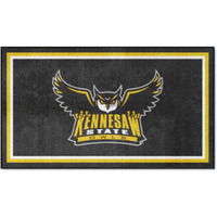 FANMATS 37709 Kennesaw State Owls 3ft. x 5ft. Plush Area Rug