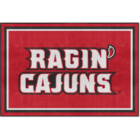 FANMATS 37784 Louisiana-Lafayette Ragin' Cajuns 5ft. x 8 ft. Plush Area Rug