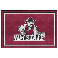 FANMATS 37739 New Mexico State Lobos 5ft. x 8 ft. Plush Area Rug