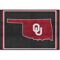 FANMATS 36453 Oklahoma Sooners 4ft. x 6ft. Plush Area Rug
