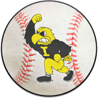 FANMATS 36637 Iowa Hawkeyes Baseball Rug - 27in. Diameter
