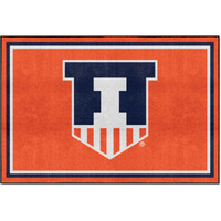 FANMATS 36334 Illinois Illini 5ft. x 8 ft. Plush Area Rug