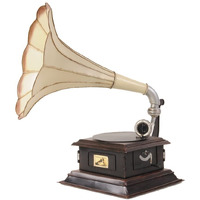Old Modern Handicrafts 1911 HMV Gramophone Monarch Model V Display-Only - 1:1 Scale Model - an Exotic Decoration Piece for Home & Office - 14.5L x 10.0W x 15.5H Inches