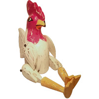 Cohasset Gifts & Garden 9" Wood Blizzard Mini Rooster Puppet