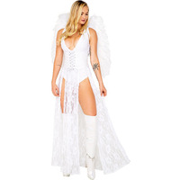 Roma Costume Women's 2pc Heavens Kiss Angel, White, Large