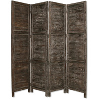 1"" X 76"" X 84"" Black Wood Screen