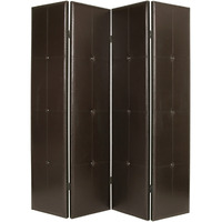 1"" X 76"" X 84"" Brown Faux Leather  Screen