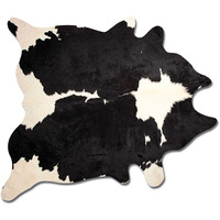 Black And White Cowhide Animal Print Area Rug