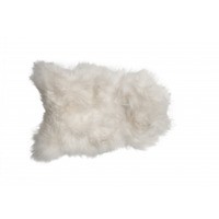 2' X 3' White Natural Wool Long-Haired Sheepskin Area Rug