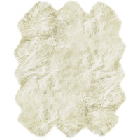 72"" X 72"" Natural Sheepskin Wool Area Rug
